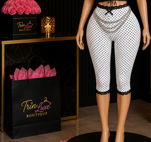 Polka Dot Capri (White)