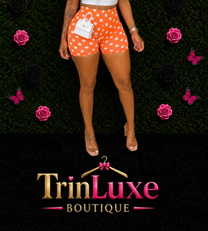 Polka Dot Shorts ONLY (Orange )