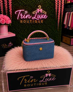 Box Bag Flower (Denim)